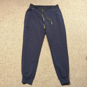 Figs Zamora Joggers Scrub Pants Womens Medium Blue Drawstring Medical Uniform